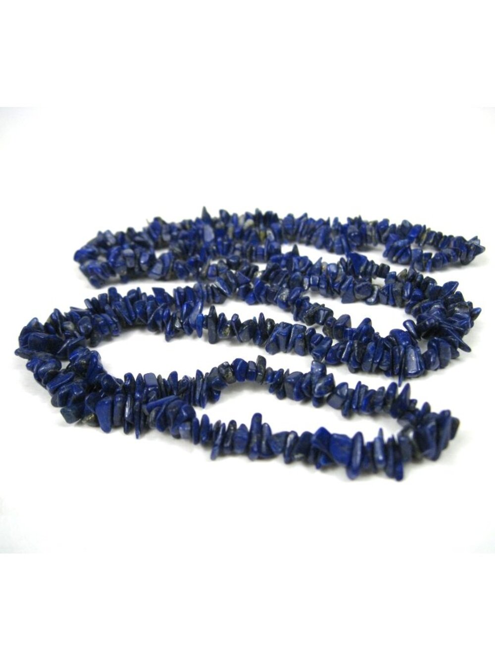 Lapis Lazuli Chip Bead Necklace 30 Inches Natural Stone Design Colorful Festival
